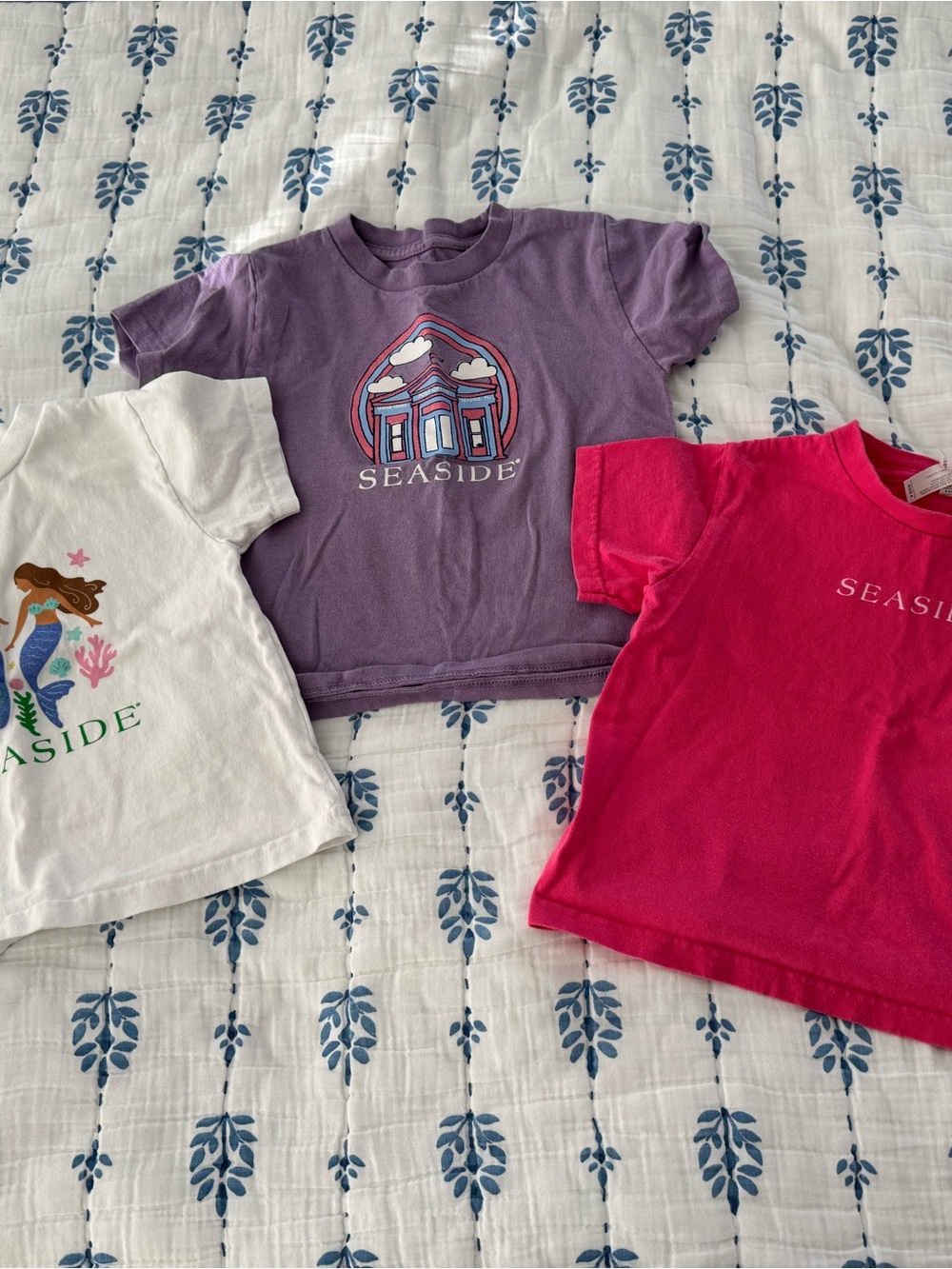 Seaside Kids' Short Sleeve Tee - Purple Graphic